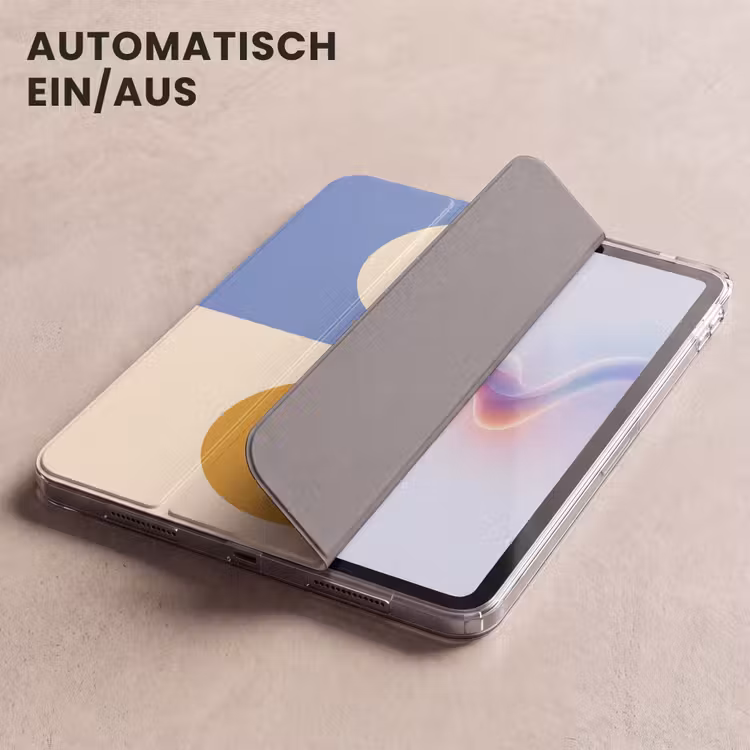iPad-Hülle - Kreise - Symmetrisch - Weiß - Blau - Gelb — 5