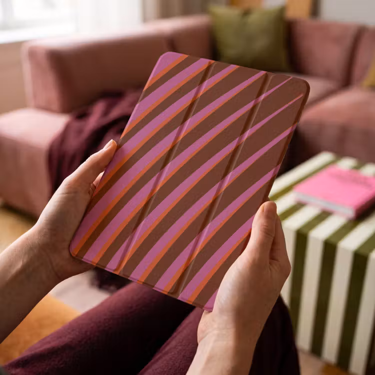 iPad-Hülle - Linien - Rot - Bewegung — 4