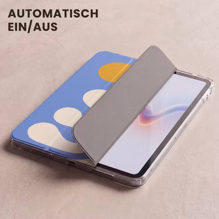 iPad-Hülle - Minimalistisch - Organisches Muster - Blau — 5
