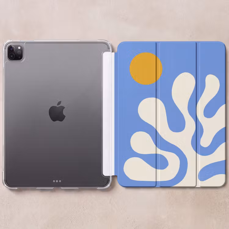 iPad-Hülle - Minimalistisch - Organisches Muster - Blau — 6