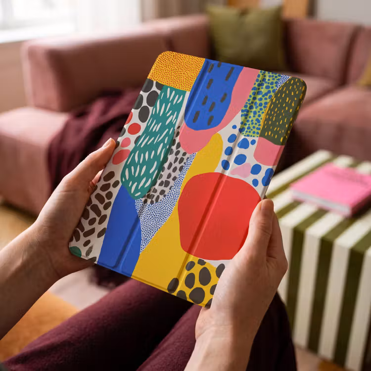 iPad-Hülle - Punkte - Formen - Modern - Farben — 4