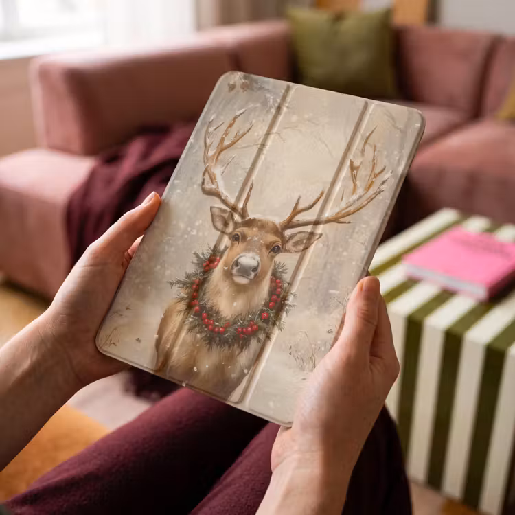 iPad-Hülle - Weihnachten - Rentier - Winter - Kranz — 4