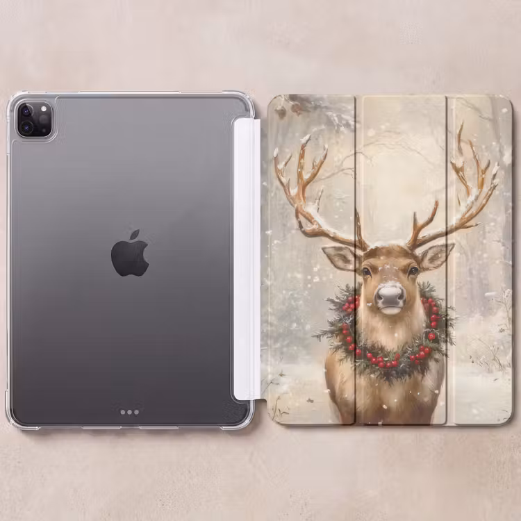 iPad-Hülle - Weihnachten - Rentier - Winter - Kranz — 6