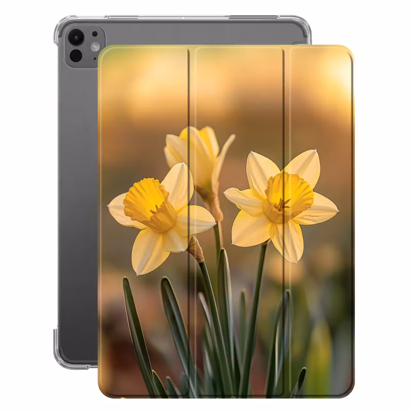 iPad-Hülle - Blumen - Gelb - Unscharf — 1