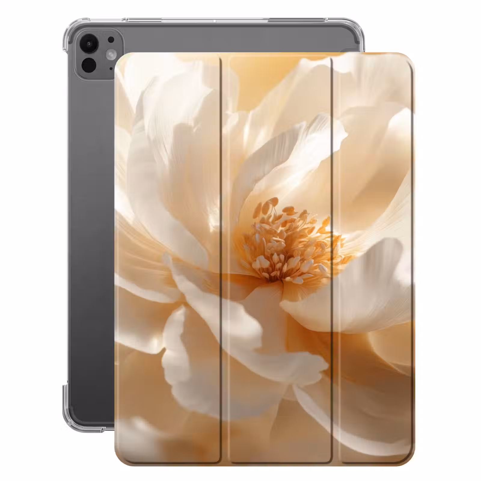 iPad-Hülle - Nahaufnahme - Pfingstrose - Weiß — 1