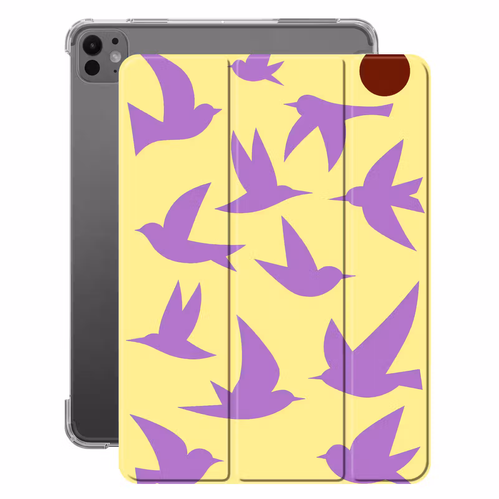 iPad-Hülle - Vögel - Kreis - Gelb - Bewegung — 1