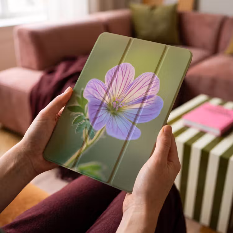 iPad-Hülle - Blume - Nahaufnahme - Lila — 4