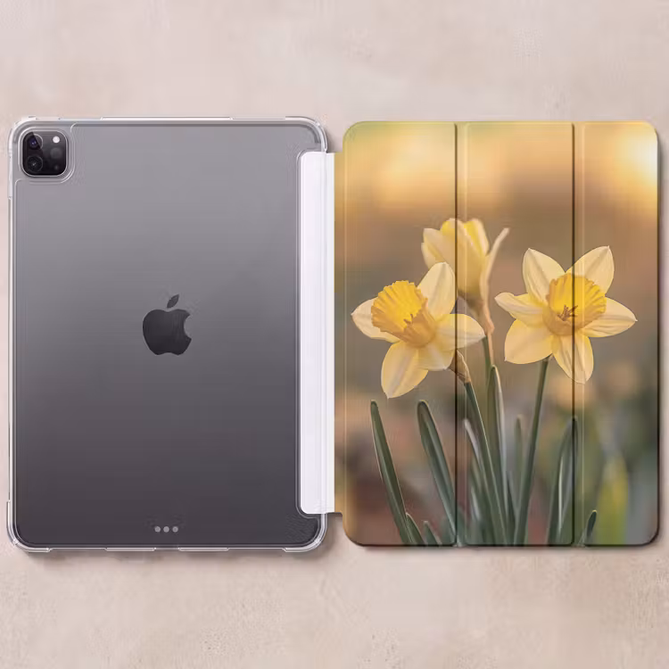 iPad-Hülle - Blumen - Gelb - Unscharf — 6