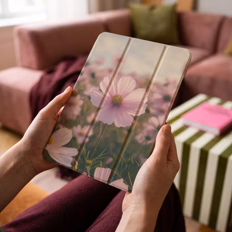 iPad-Hülle - Blumen - Lila - Unscharf — 4