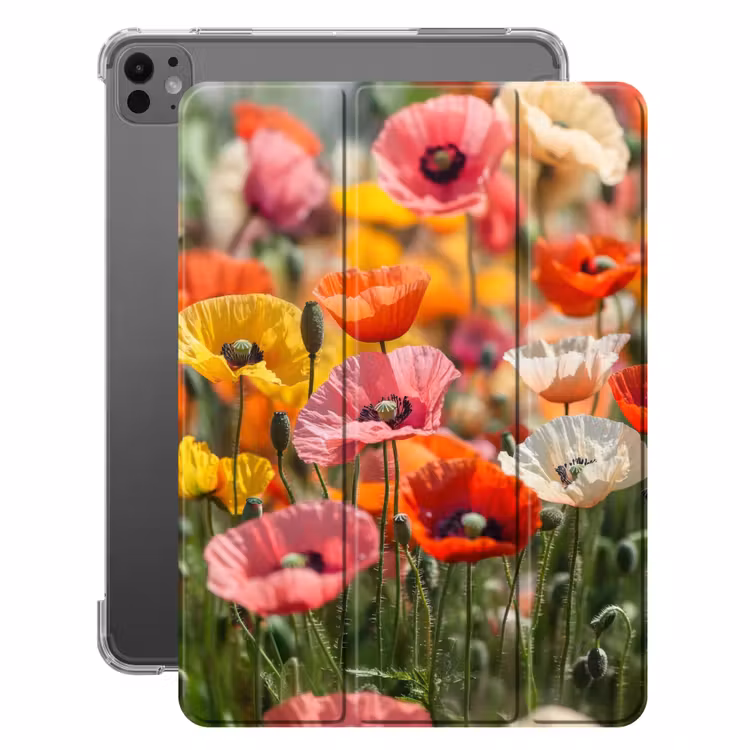 iPad-Hülle - Blumenfeld - Mohnblumen - Farbenfroh — 1