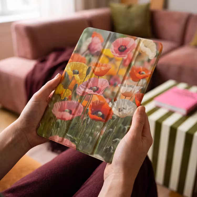 iPad-Hülle - Blumenfeld - Mohnblumen - Farbenfroh — 4