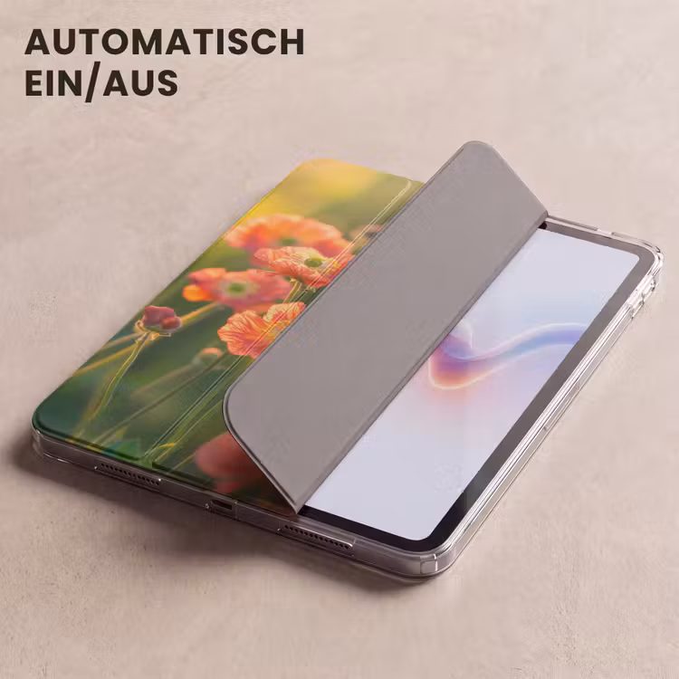 iPad-Hülle - Blumenfeld - Sonnenstrahlen - Orange — 5