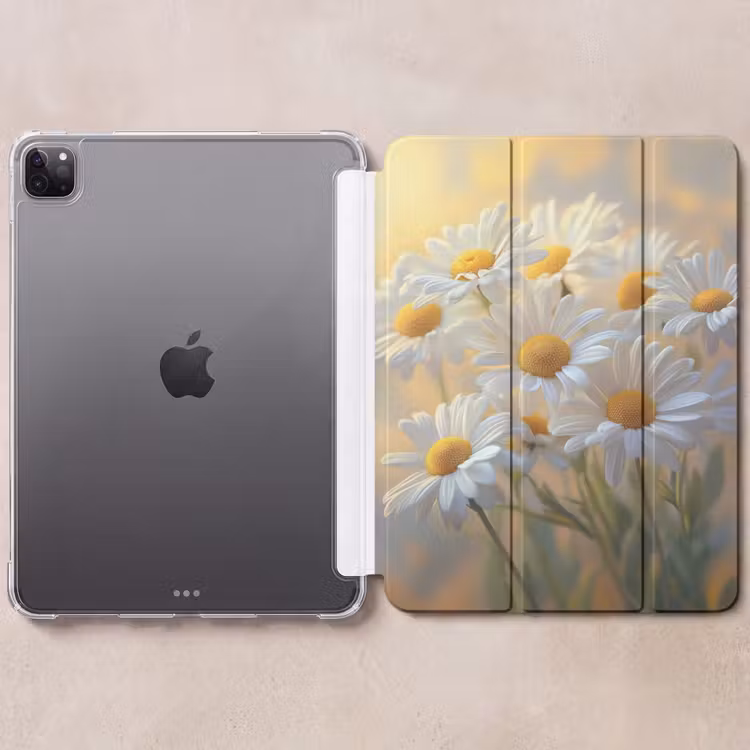 iPad-Hülle - Gänseblümchen - Weiß - Sonnenlicht — 6