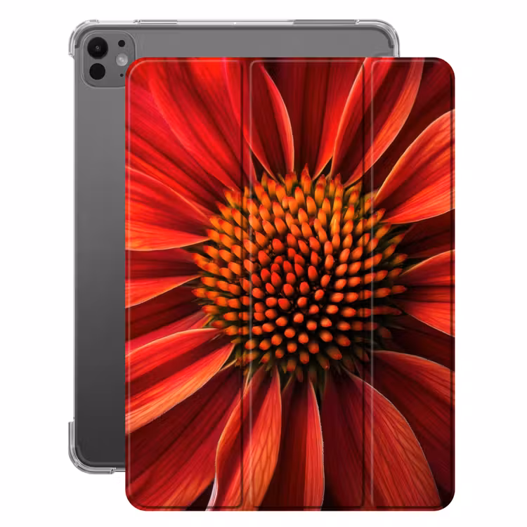 iPad-Hülle - Nahaufnahme - Blume - Rot — 1