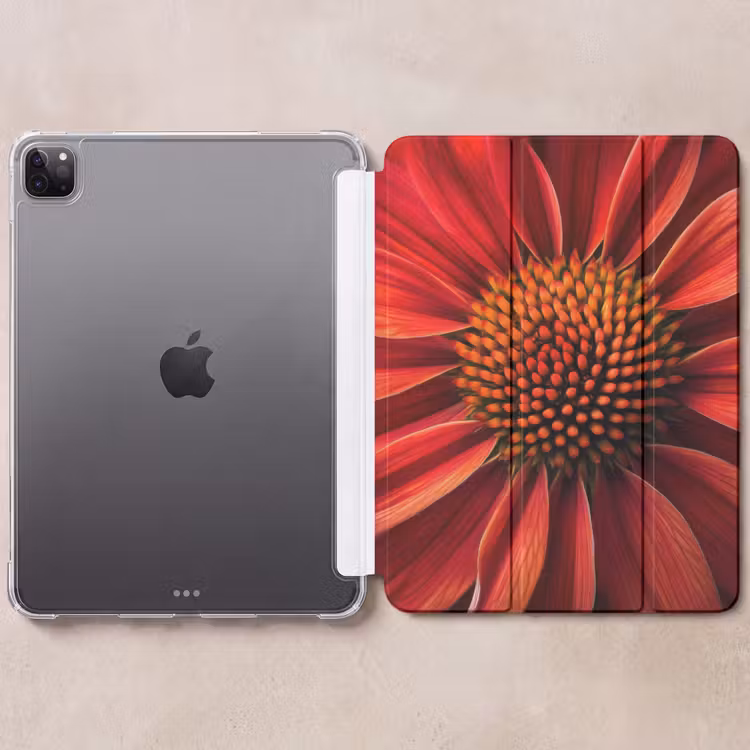iPad-Hülle - Nahaufnahme - Blume - Rot — 6