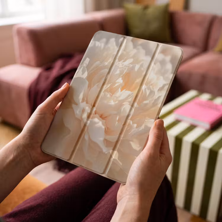 iPad-Hülle - Nahaufnahme - Pfingstrose - Hellrosa — 4