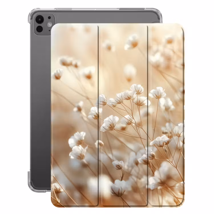 iPad-Hülle - Wild - Blumen - Weiß — 1