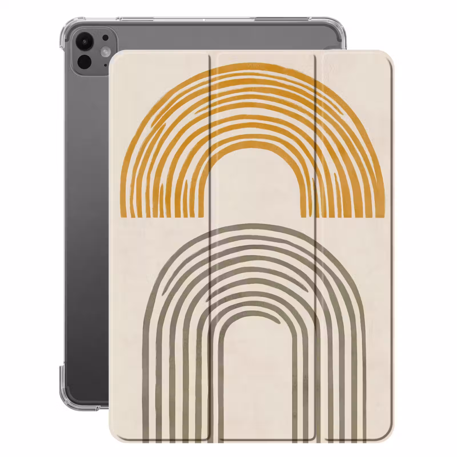 iPad-Hülle - Bögen - Linien - Orange - Minimalistisch — 1