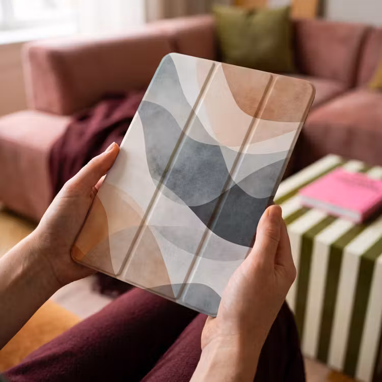 iPad-Hülle - Abstrakt - Wellen - Blau — 4