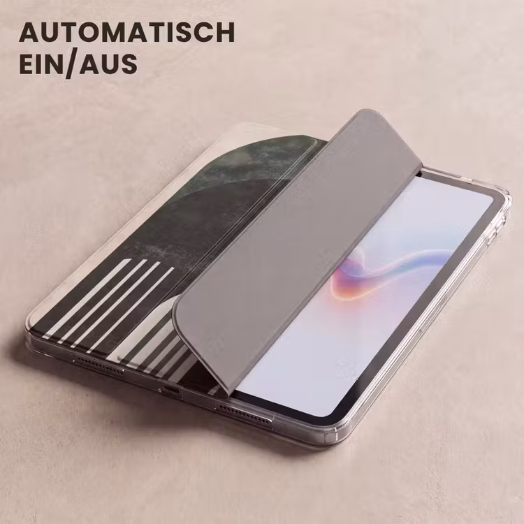 iPad-Hülle - Bögen - Dunkelgrün - Linien — 5