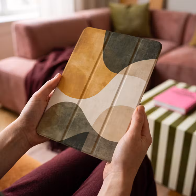 iPad-Hülle - Formen - Ockergelb - Abstrakt — 4