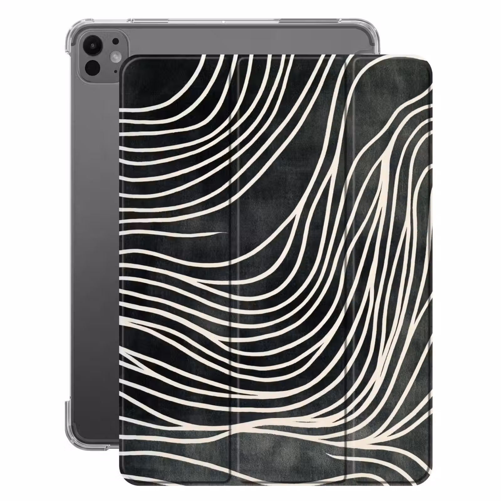 iPad-Hülle - Linien - Muster - Abstrakt - Weiß — 1