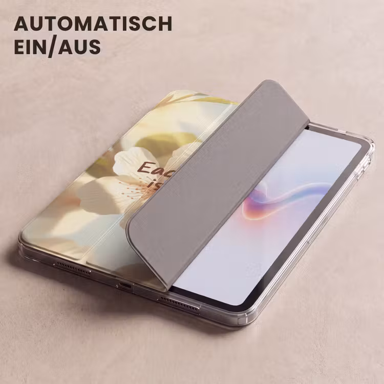 iPad-Hülle - Blüten - Sonnenlicht - Zitat - Weiß — 5