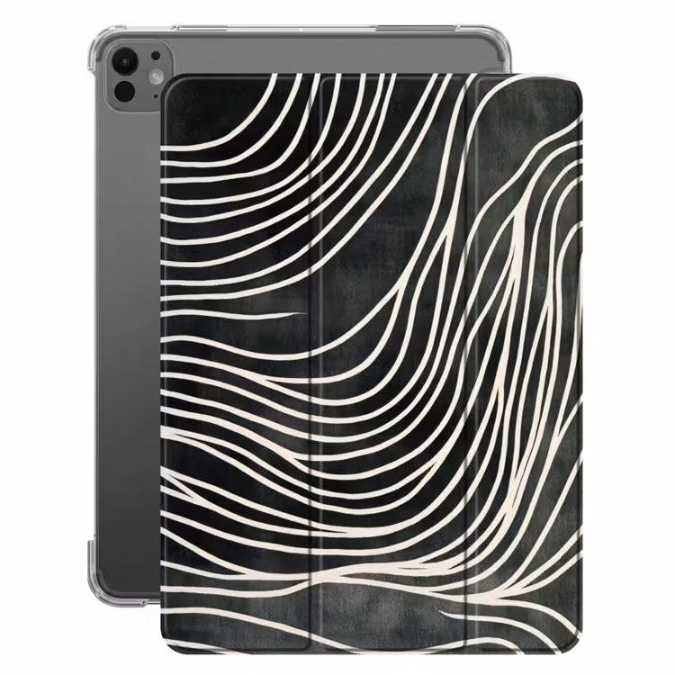 iPad-Hülle - Linien - Muster - Abstrakt - Weiß — 1