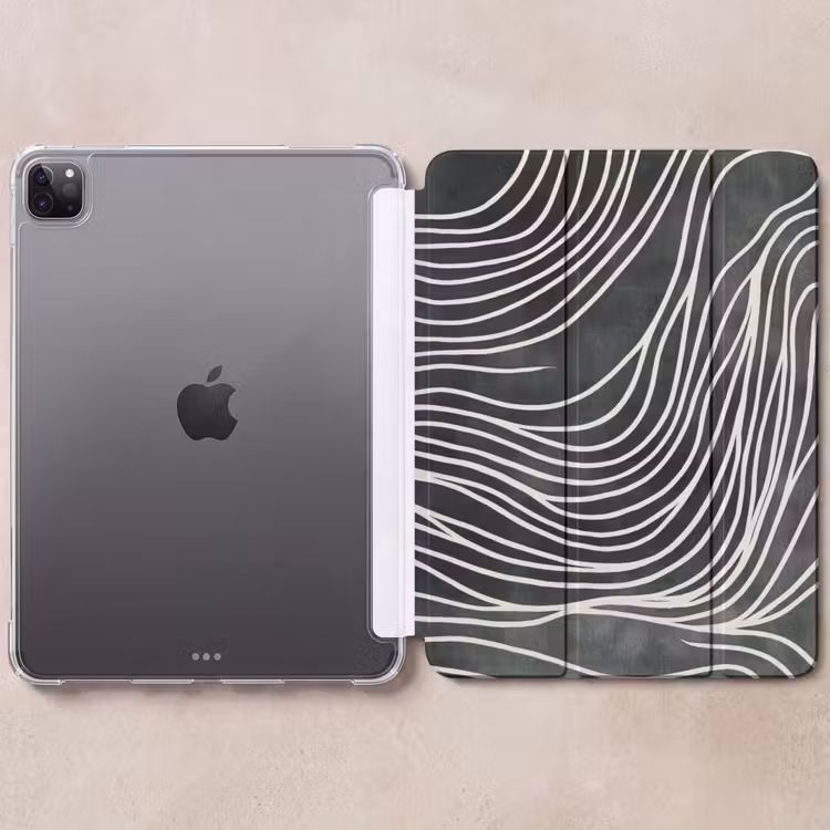 iPad-Hülle - Linien - Muster - Abstrakt - Weiß — 6