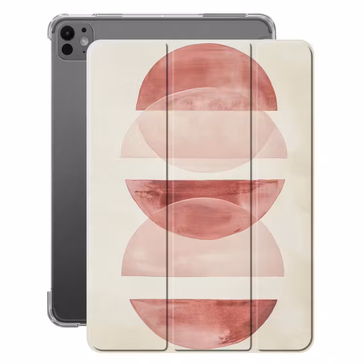 iPad-Hülle - Minimalistisch - Kreise - Rosa — 1