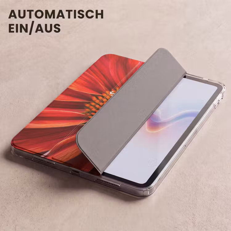 iPad-Hülle - Nahaufnahme - Blume - Zitat - Rot — 5