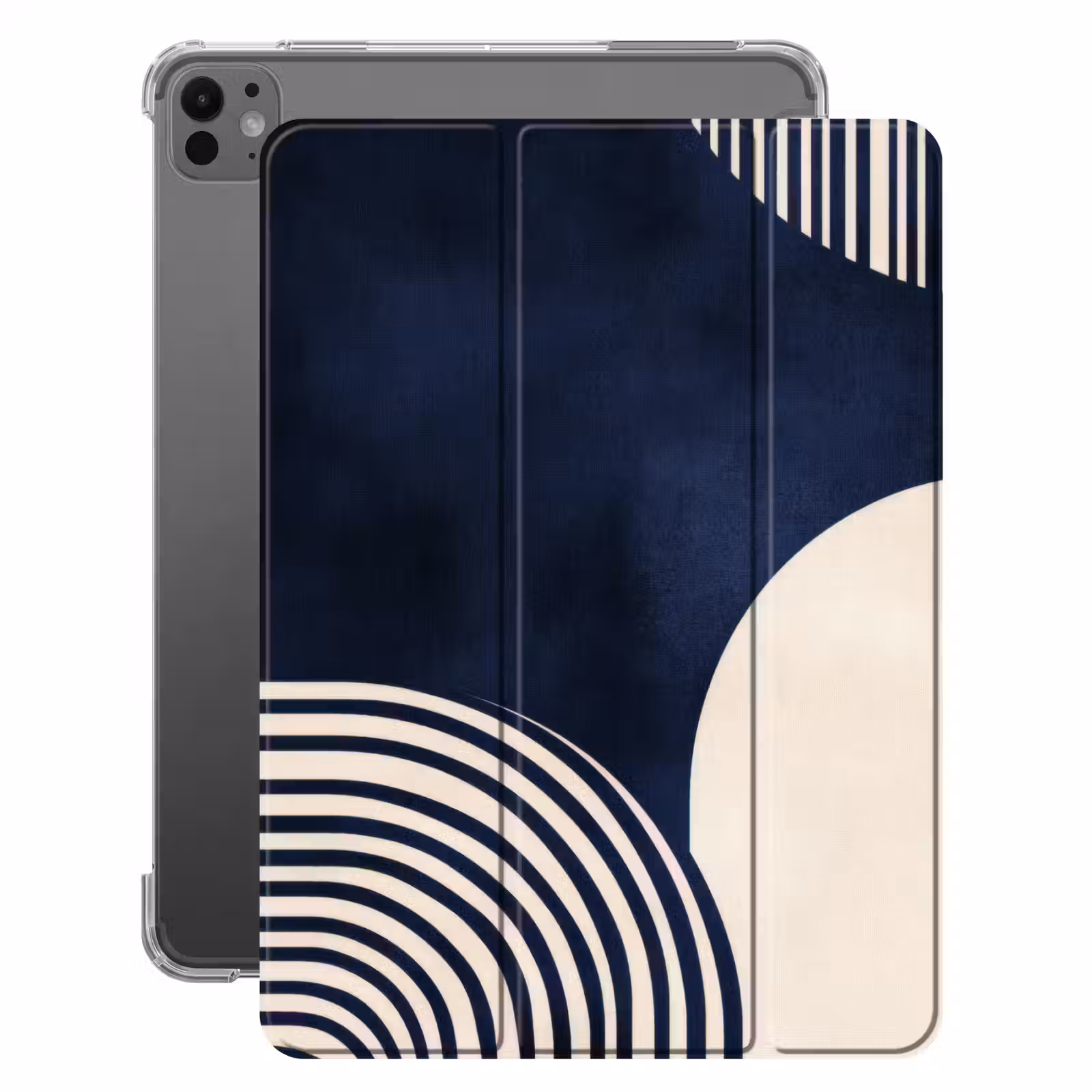 iPad-Hülle - Dunkelblau - Abstrakt - Linien — 1