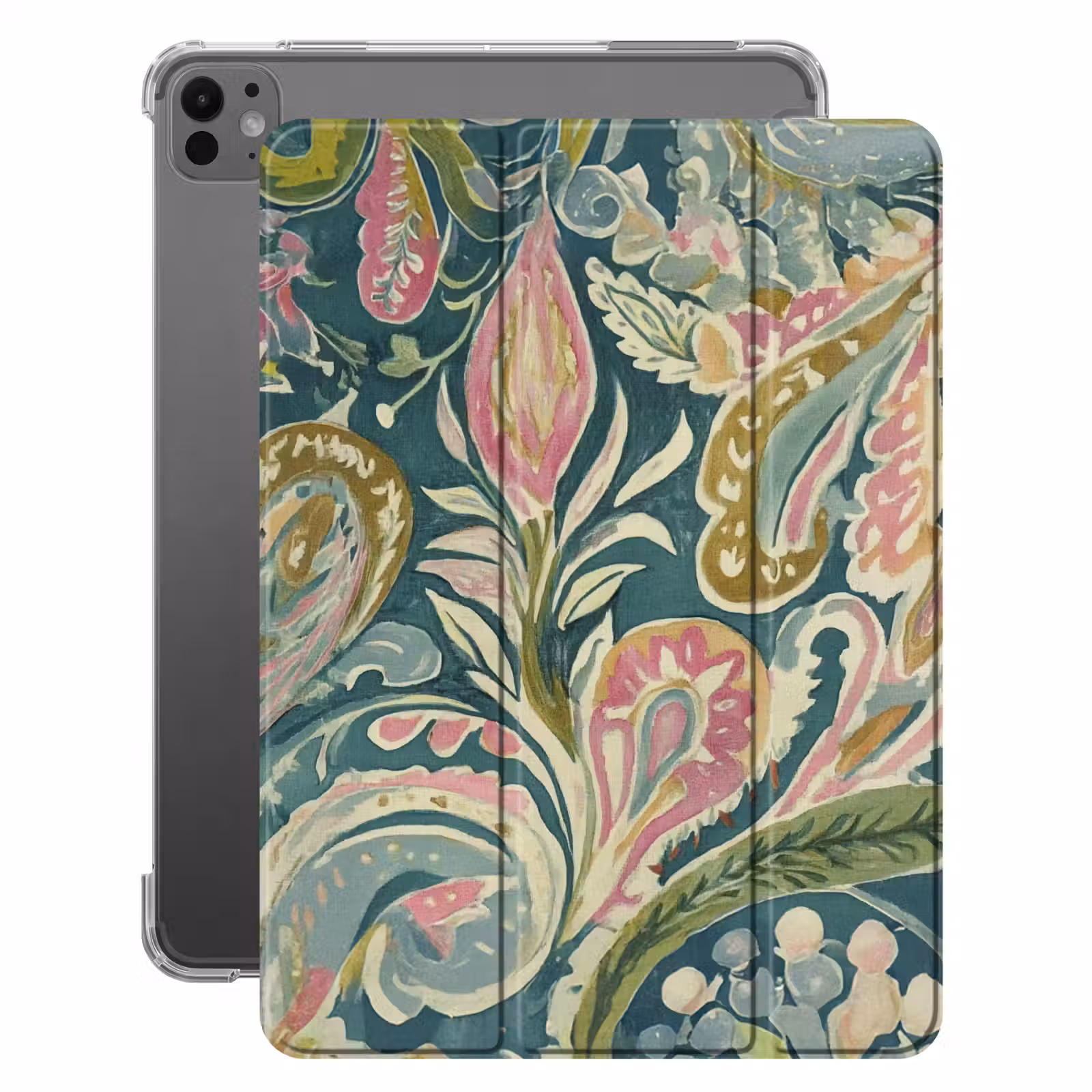 iPad-Hülle - Gemustert - Bunt - Verschnörkelt - Grün — 1