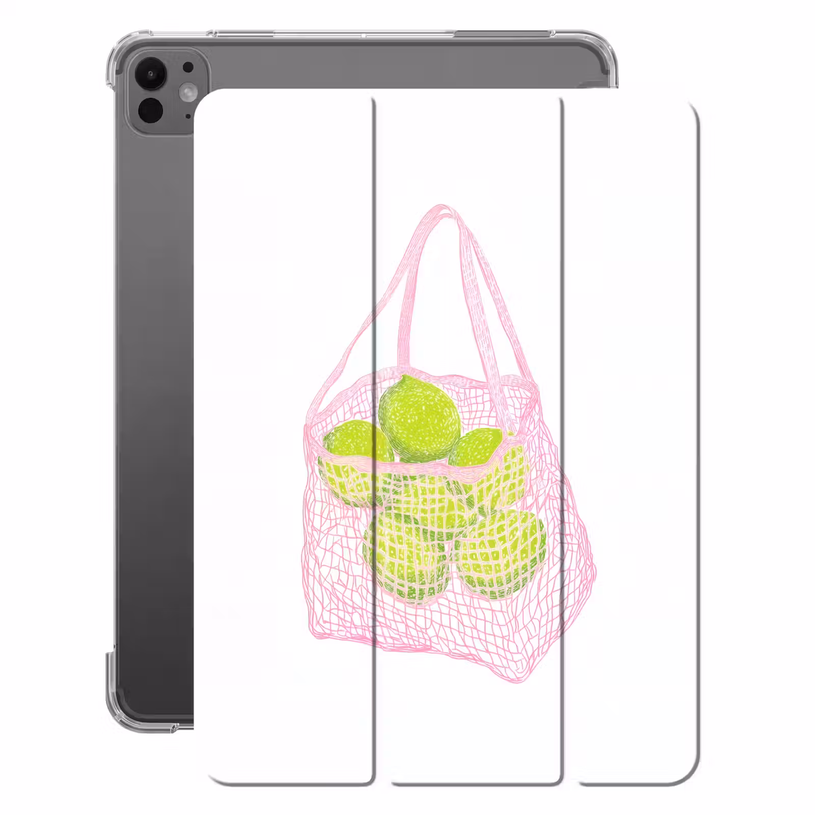 iPad-Hülle - Netztasche - Rosa - Illustration - Limetten — 1