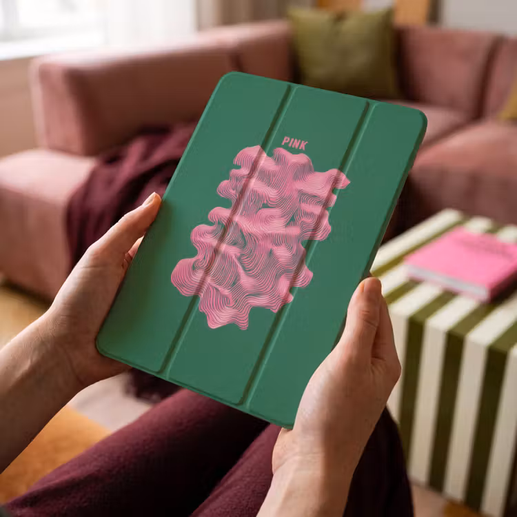 iPad-Hülle - Abstrakt - Rosa - Linien - Grün — 4