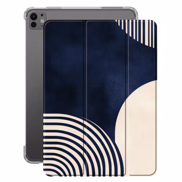 iPad-Hülle - Dunkelblau - Abstrakt - Linien — 1