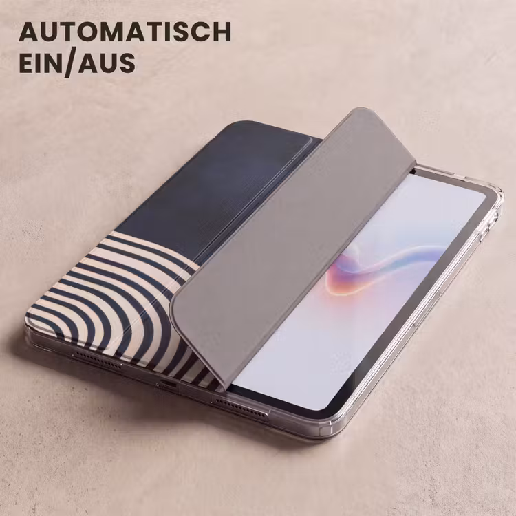iPad-Hülle - Dunkelblau - Abstrakt - Linien — 5