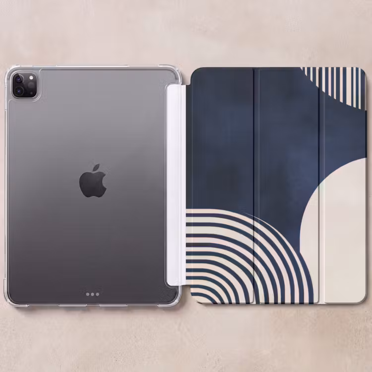 iPad-Hülle - Dunkelblau - Abstrakt - Linien — 6