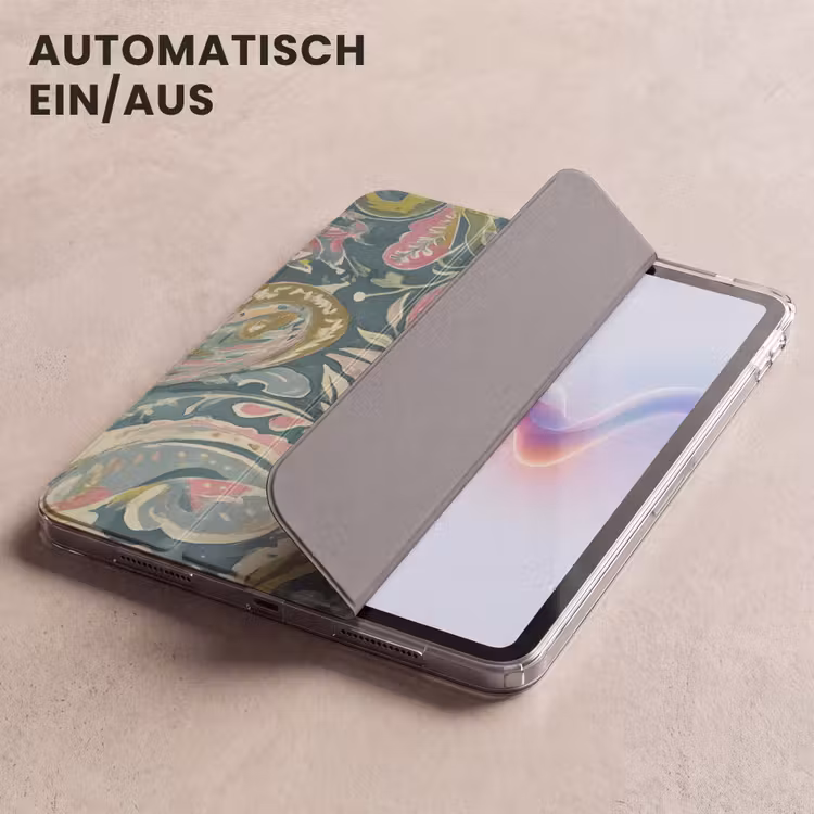 iPad-Hülle - Gemustert - Bunt - Verschnörkelt - Grün — 5