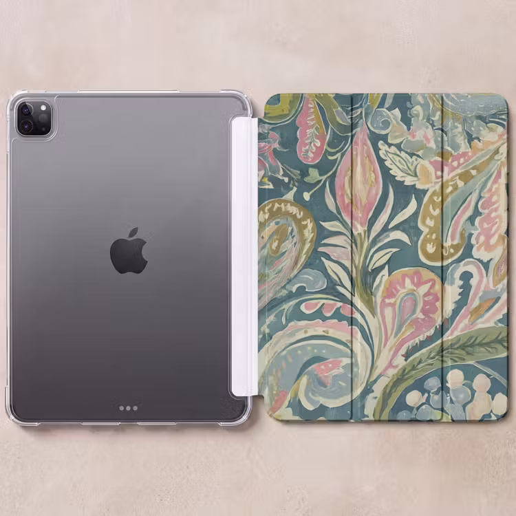 iPad-Hülle - Gemustert - Bunt - Verschnörkelt - Grün — 6