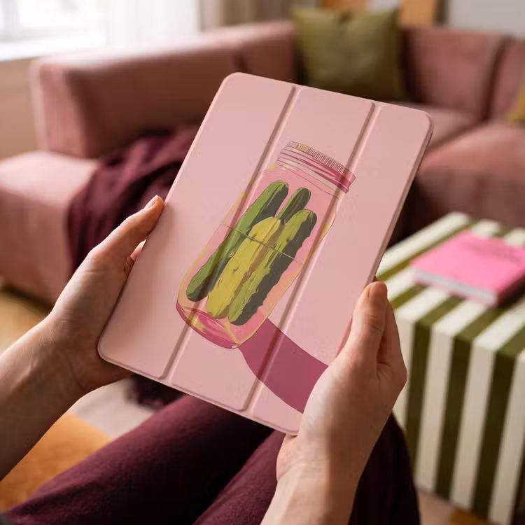iPad-Hülle - Gewürzgurken - Topf - Farbton - Rosa — 4