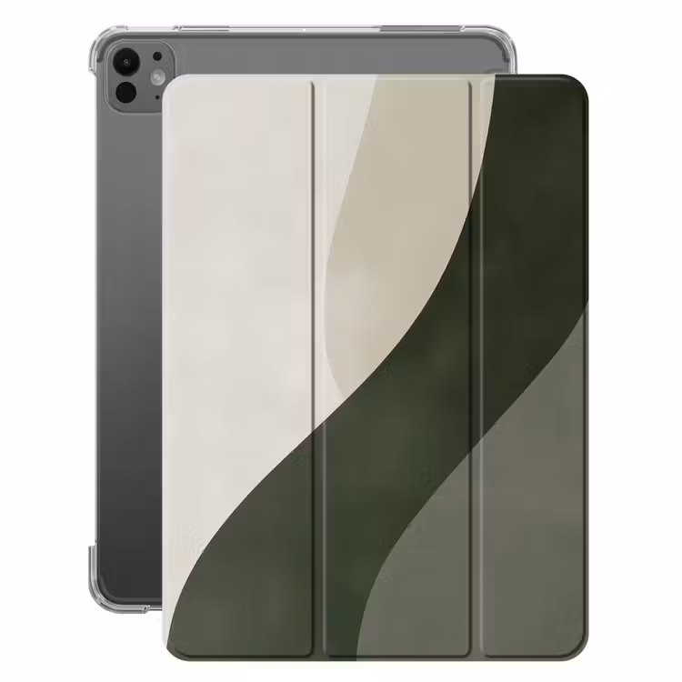 iPad-Hülle - Japandi - Grün - Abstrakt - Modern — 1
