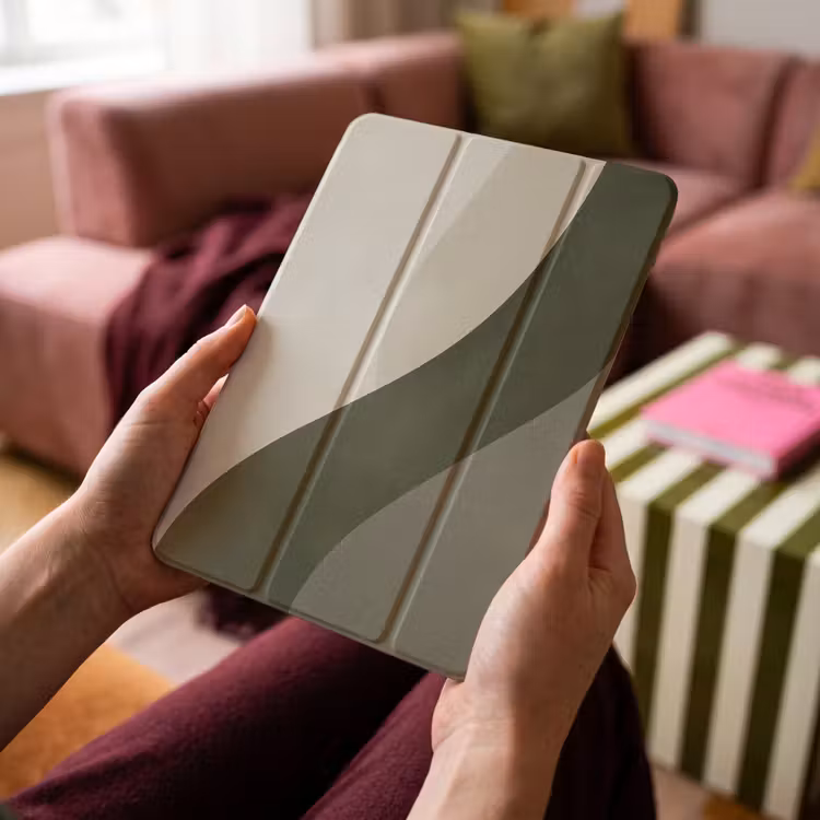 iPad-Hülle - Japandi - Grün - Abstrakt - Modern — 4