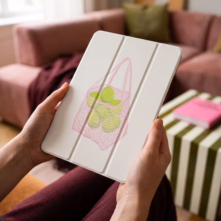 iPad-Hülle - Netztasche - Rosa - Illustration - Limetten — 4