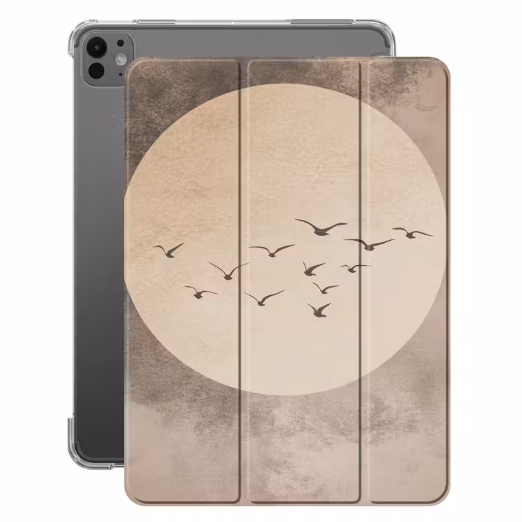 iPad-Hülle - Vogel - Beige - Japanisch — 1