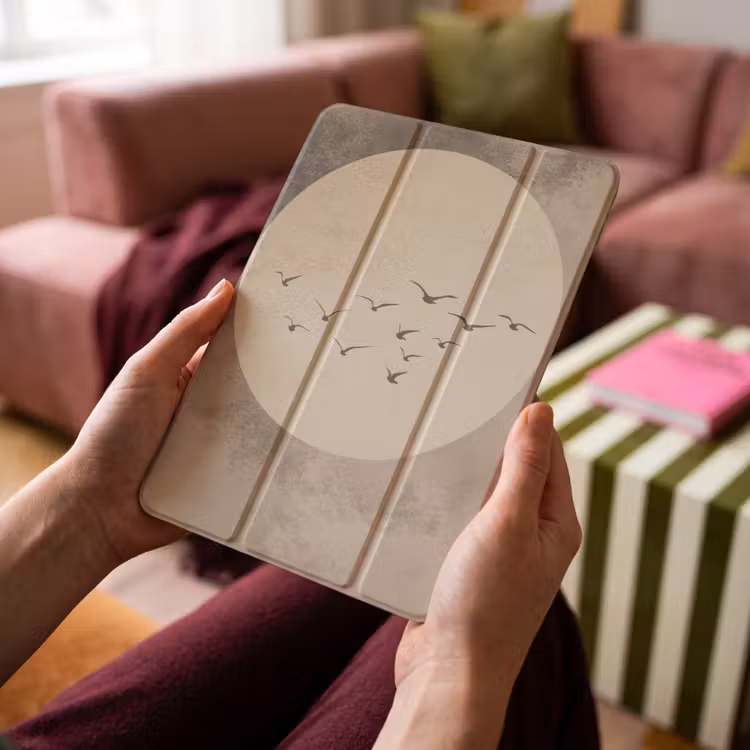 iPad-Hülle - Vogel - Beige - Japanisch — 4