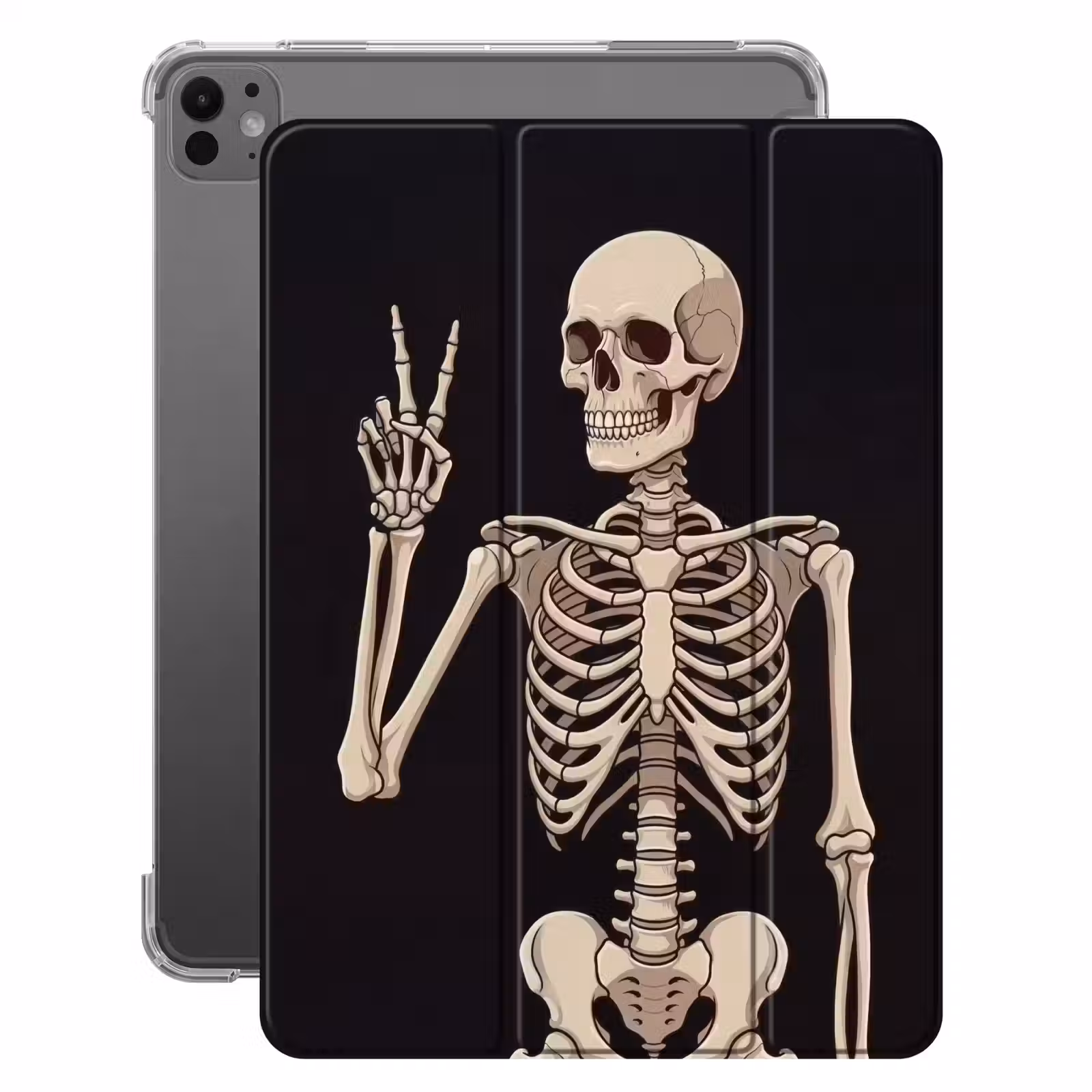 iPad-Hülle - Skelett - Frieden - Schwarz — 1