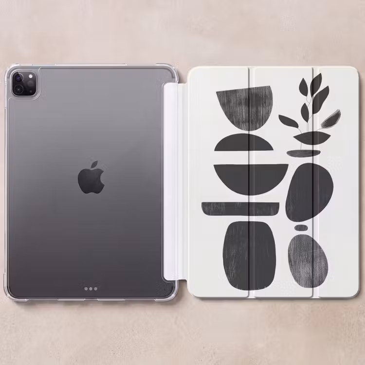 iPad-Hülle - Japandi - Schwarz - Abstrakt — 6