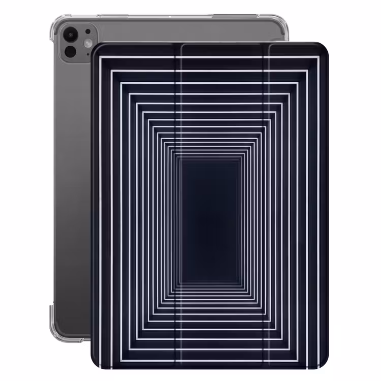 iPad-Hülle - Linien - Hypnotisierend - Schwarz — 1