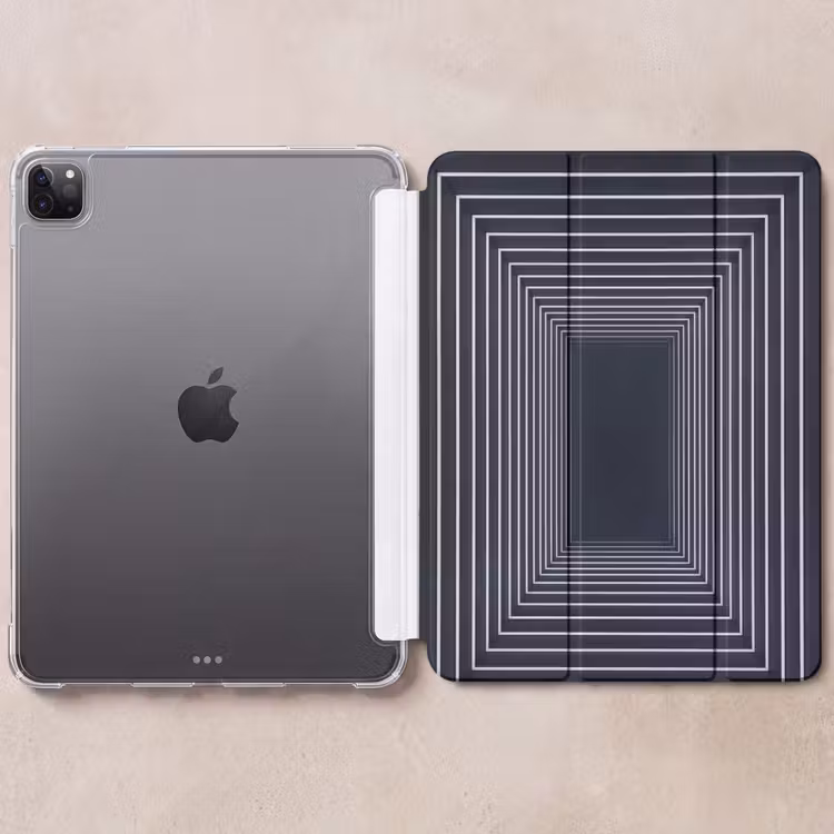 iPad-Hülle - Linien - Hypnotisierend - Schwarz — 6